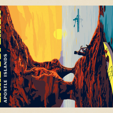 Darstellung des Puzzle Motivs Great Lakes: Lake Superior 1000 Puzzle 3D Modell