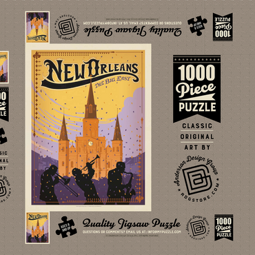 Darstellung des Puzzle Motivs New Orleans: The Big Easy 1000 Puzzle Schachtel 3D Modell