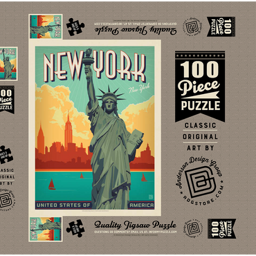 Darstellung des Puzzle Motivs New York City: Lady Liberty 100 Puzzle Schachtel 3D Modell