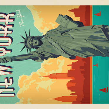 Darstellung des Puzzle Motivs New York City: Lady Liberty 500 Puzzle 3D Modell
