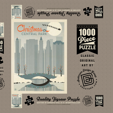 Darstellung des Puzzle Motivs Christmas in Central Park 1000 Puzzle Schachtel 3D Modell