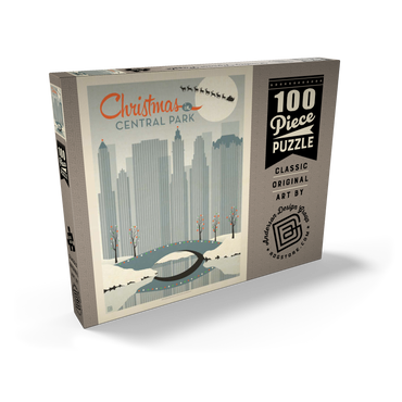 Darstellung des Puzzle Motivs Christmas in Central Park 100 Puzzle Schachtel Ansicht2