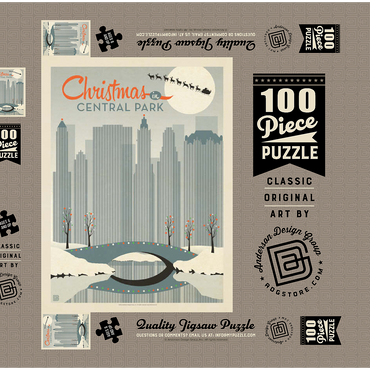 Darstellung des Puzzle Motivs Christmas in Central Park 100 Puzzle Schachtel 3D Modell