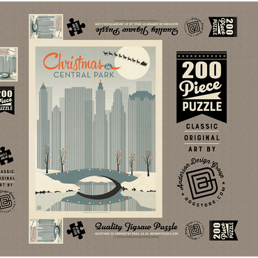 Darstellung des Puzzle Motivs Christmas in Central Park 200 Puzzle Schachtel 3D Modell