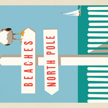 Darstellung des Puzzle Motivs Beaches/North Pole 500 Puzzle 3D Modell