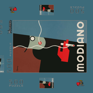 Darstellung des Puzzle Motivs Béreny for Modiano 500 Puzzle Schachtel 3D Modell