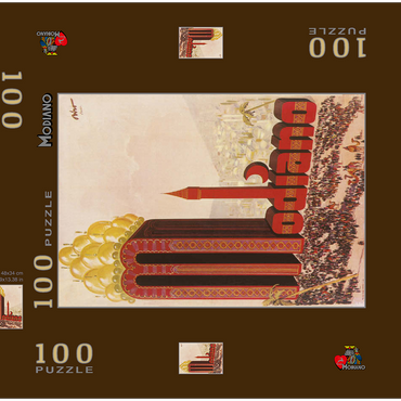 Darstellung des Puzzle Motivs Biró for Modiano 100 Puzzle Schachtel 3D Modell