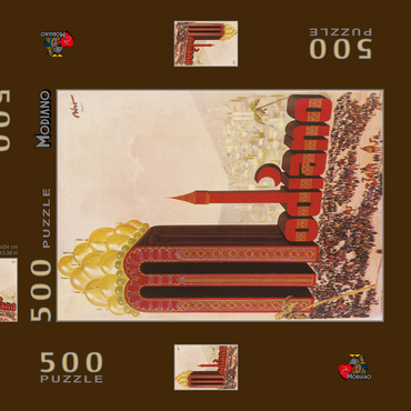 Darstellung des Puzzle Motivs Biró for Modiano 500 Puzzle Schachtel 3D Modell