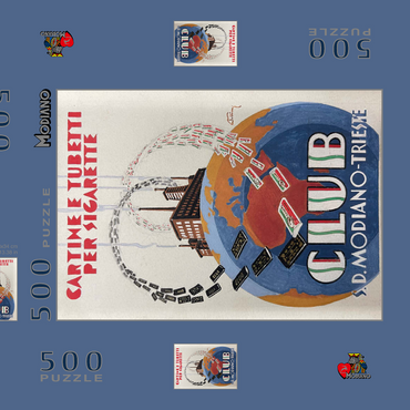 Darstellung des Puzzle Motivs Club World Modiano 500 Puzzle Schachtel 3D Modell