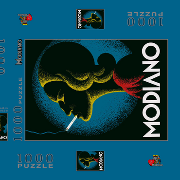 Darstellung des Puzzle Motivs Klaudinyi for Modiano 1000 Puzzle Schachtel 3D Modell