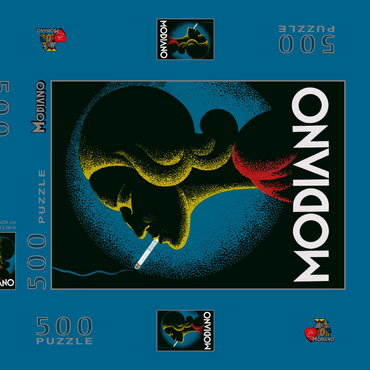 Darstellung des Puzzle Motivs Klaudinyi for Modiano 500 Puzzle Schachtel 3D Modell