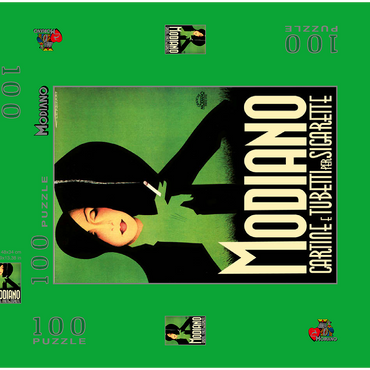 Darstellung des Puzzle Motivs Lenhart for Modiano 100 Puzzle Schachtel 3D Modell