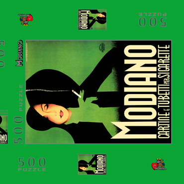 Darstellung des Puzzle Motivs Lenhart for Modiano 500 Puzzle Schachtel 3D Modell