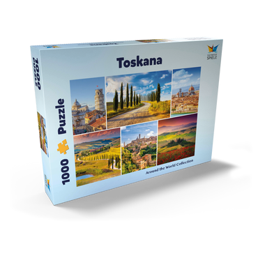 Darstellung des Puzzle Motivs Toskana - Florenz, Siena und Pisa 1000 Puzzle Schachtel Ansicht2