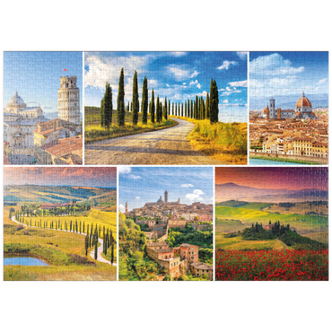 Darstellung des Puzzle Motivs puzzleplate Toskana - Florenz, Siena und Pisa 1000 Puzzle