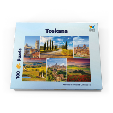 Darstellung des Puzzle Motivs Toskana - Florenz, Siena und Pisa 100 Puzzle Schachtel Ansicht3