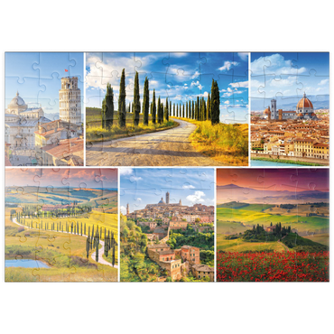 Darstellung des Puzzle Motivs puzzleplate Toskana - Florenz, Siena und Pisa 100 Puzzle