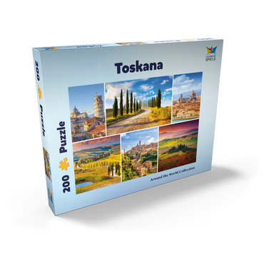 Darstellung des Puzzle Motivs Toskana - Florenz, Siena und Pisa 200 Puzzle Schachtel Ansicht2