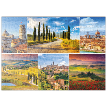 Darstellung des Puzzle Motivs puzzleplate Toskana - Florenz, Siena und Pisa 500 Puzzle
