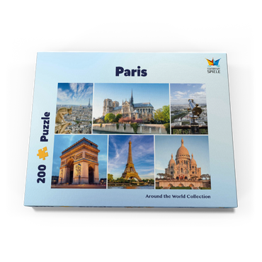 Darstellung des Puzzle Motivs Paris - Notre Dame, Eiffelturm und Sacre Coeur 200 Puzzle Schachtel Ansicht3