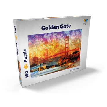 Darstellung des Puzzle Motivs Golden Gate Bridge - San Francisco - Kalifornien 100 Puzzle Schachtel Ansicht2