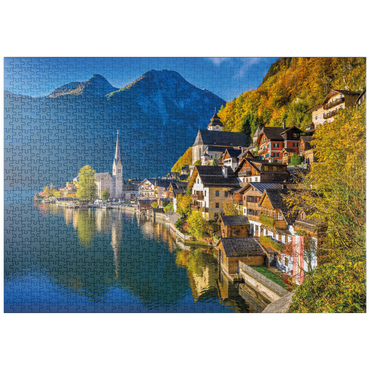 Darstellung des Puzzle Motivs puzzleplate Hallstatt in Österreich, Hallstätter See - Unesco Weltkulturerbe 1000 Puzzle