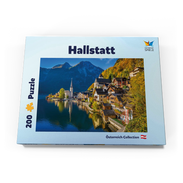 Darstellung des Puzzle Motivs Hallstatt in Österreich, Hallstätter See - Unesco Weltkulturerbe 200 Puzzle Schachtel Ansicht3