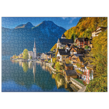 Darstellung des Puzzle Motivs puzzleplate Hallstatt in Österreich, Hallstätter See - Unesco Weltkulturerbe 500 Puzzle