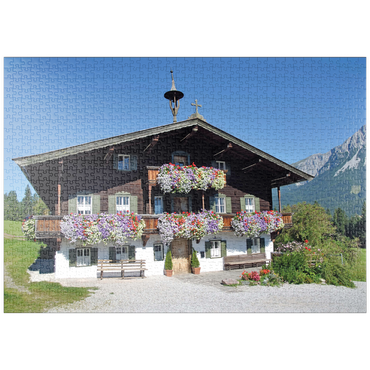Darstellung des Puzzle Motivs puzzleplate Bergdoktor-Praxis in Ellmau in Tirol, Wilder Kaiser, Österreich 1000 Puzzle