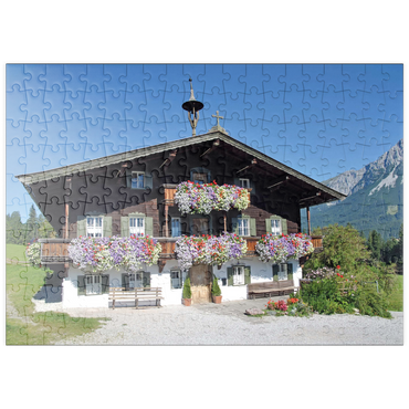 Darstellung des Puzzle Motivs puzzleplate Bergdoktor-Praxis in Ellmau in Tirol, Wilder Kaiser, Österreich 200 Puzzle