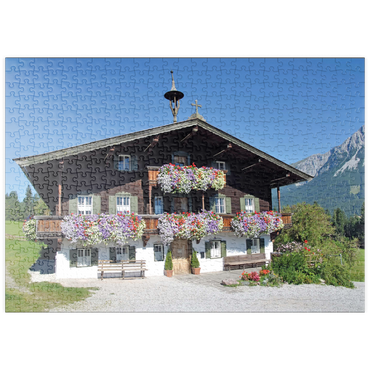 Darstellung des Puzzle Motivs puzzleplate Bergdoktor-Praxis in Ellmau in Tirol, Wilder Kaiser, Österreich 500 Puzzle