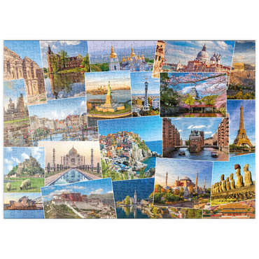 Darstellung des Puzzle Motivs puzzleplate Weltkulturerbe Collage 500 Puzzle