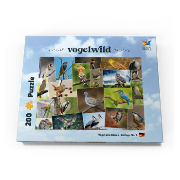 Darstellung des Puzzle Motivs Vögel des Jahres - Collage Nr.1 - Deutschland 200 Puzzle Schachtel Ansicht3