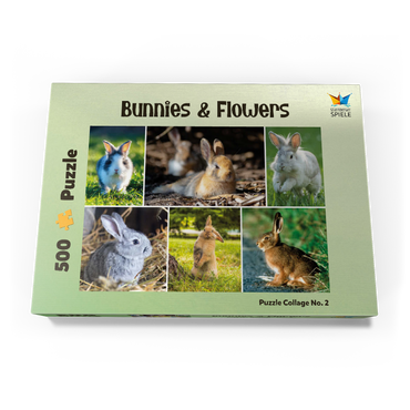 Darstellung des Puzzle Motivs Hasen & Kaninchen - Collage No. 2 500 Puzzle Schachtel Ansicht3