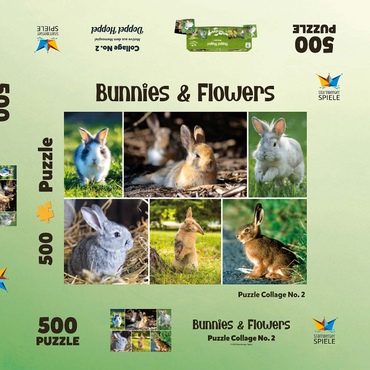 Darstellung des Puzzle Motivs Hasen & Kaninchen - Collage No. 2 500 Puzzle Schachtel 3D Modell