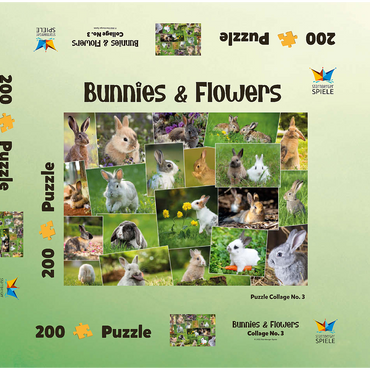 Darstellung des Puzzle Motivs Hasen & Kaninchen - Collage No. 3 200 Puzzle Schachtel 3D Modell