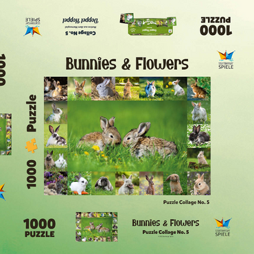 Darstellung des Puzzle Motivs Hasen & Kaninchen - Collage No. 5 1000 Puzzle Schachtel 3D Modell