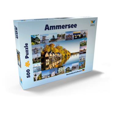 Darstellung des Puzzle Motivs Ammersee Collage No. 1 - Bayern, Deutschland 500 Puzzle Schachtel Ansicht2