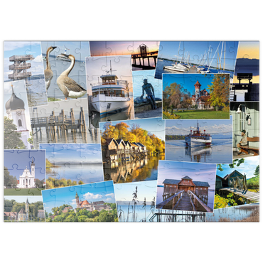 Darstellung des Puzzle Motivs puzzleplate Ammersee Collage No. 3 - Bayern, Deutschland 100 Puzzle