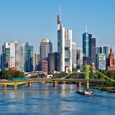 Darstellung des Puzzle Motivs Frankfurt Skyline 1000 Puzzle 3D Modell