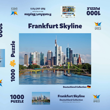 Darstellung des Puzzle Motivs Frankfurt Skyline 1000 Puzzle Schachtel 3D Modell