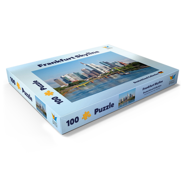 Darstellung des Puzzle Motivs Frankfurt Skyline 100 Puzzle Schachtel Ansicht1