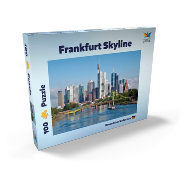 Darstellung des Puzzle Motivs Frankfurt Skyline 100 Puzzle Schachtel Ansicht2