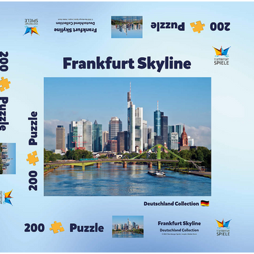 Darstellung des Puzzle Motivs Frankfurt Skyline 200 Puzzle Schachtel 3D Modell