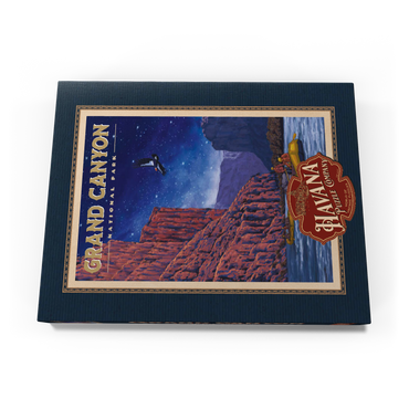 Darstellung des Puzzle Motivs Grand Canyon National Park - Night Rafting, Vintage Travel Poster 200 Puzzle Schachtel Ansicht3