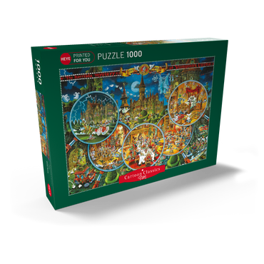 Darstellung des Puzzle Motivs Crime Scene - Michael Ryba - Cartoon Classics 1000 Puzzle Schachtel Ansicht2