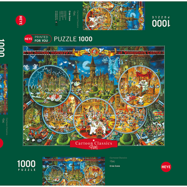 Darstellung des Puzzle Motivs Crime Scene - Michael Ryba - Cartoon Classics 1000 Puzzle Schachtel 3D Modell