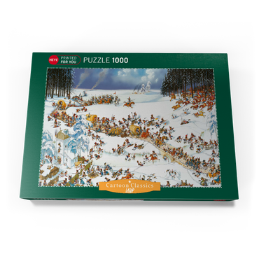 Darstellung des Puzzle Motivs Napoleon's Winter - Jean-Jacques Loup - Cartoon Classics 1000 Puzzle Schachtel Ansicht3
