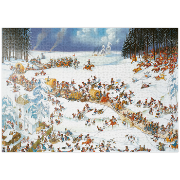 Darstellung des Puzzle Motivs puzzleplate Napoleon's Winter - Jean-Jacques Loup - Cartoon Classics 1000 Puzzle
