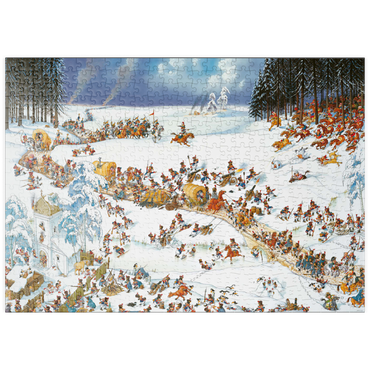 Darstellung des Puzzle Motivs puzzleplate Napoleon's Winter - Jean-Jacques Loup - Cartoon Classics 500 Puzzle